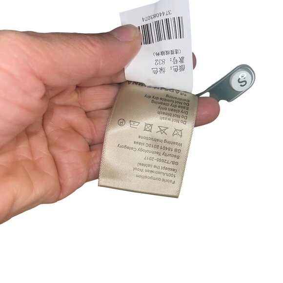 Womens Coat Size Small Green Wrap Robe Pockets Casual Belted Pure Wool - Picture 5 of 12